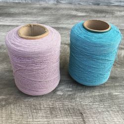 Lot of 2 Large Cones Elastic Yarn for Sewing, Knitting, Crochet, etc