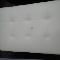 White Leather Ottoman With Storage