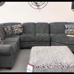 England Home Elegance  Slate Comfy Monroe Couc Sectional With RAF Facing Cuddler💥new Brand 💫Financing Options👌delivery Or Pick Up Available ✅