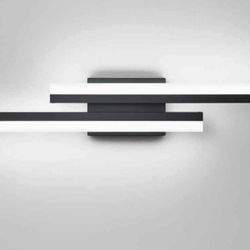 Presde 24in LED Modern Bathroom Vanity Light Black With White Acrylic Open Box Like New 