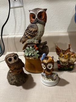 Owl Figurine Collection Set of 4