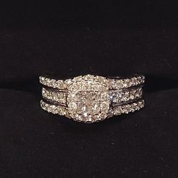  DIAMOND, WHITE GOLD WEDDING RINGS ♥️ LAST PHOTOS CONTAINING DESCRIPTIVE INFORMATION ABOUT DIAMOND WEIGHT, QUANTITY, CLARITY AND COLOR ♥️PRICE REDUCED