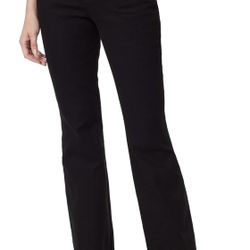 NWT Gloria Vanderbilt Women's Amanda High Rise Boot Cut Jean Black 14P Short