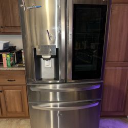 LG - 22.5 Cu. Ft. 4-Door French Door-in-Door Counter-Depth Smart Refrigerator with Craft Ice - Stainless Steel