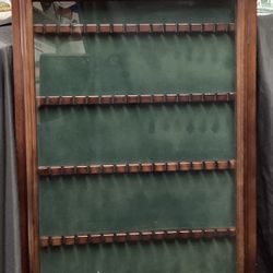 Bombay Company Mahogany Spoon Cabinet