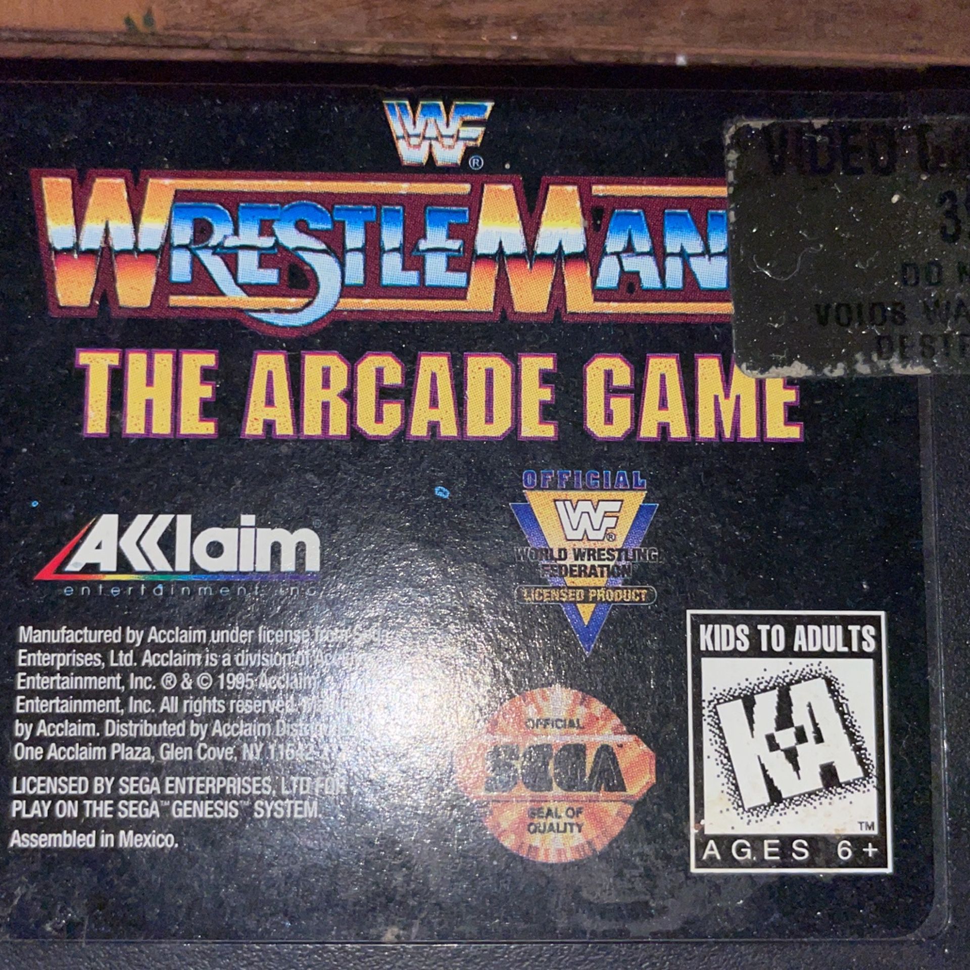 Wwf WrestleMania The Arcade Game For Saga Genesis.