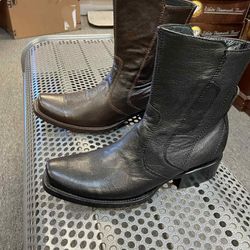 Botines de piel con cierre para hombre