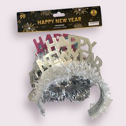 4 Happy New Years Party Hats Headbands 