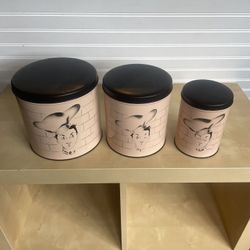 Mid Century Modern Canisters. 