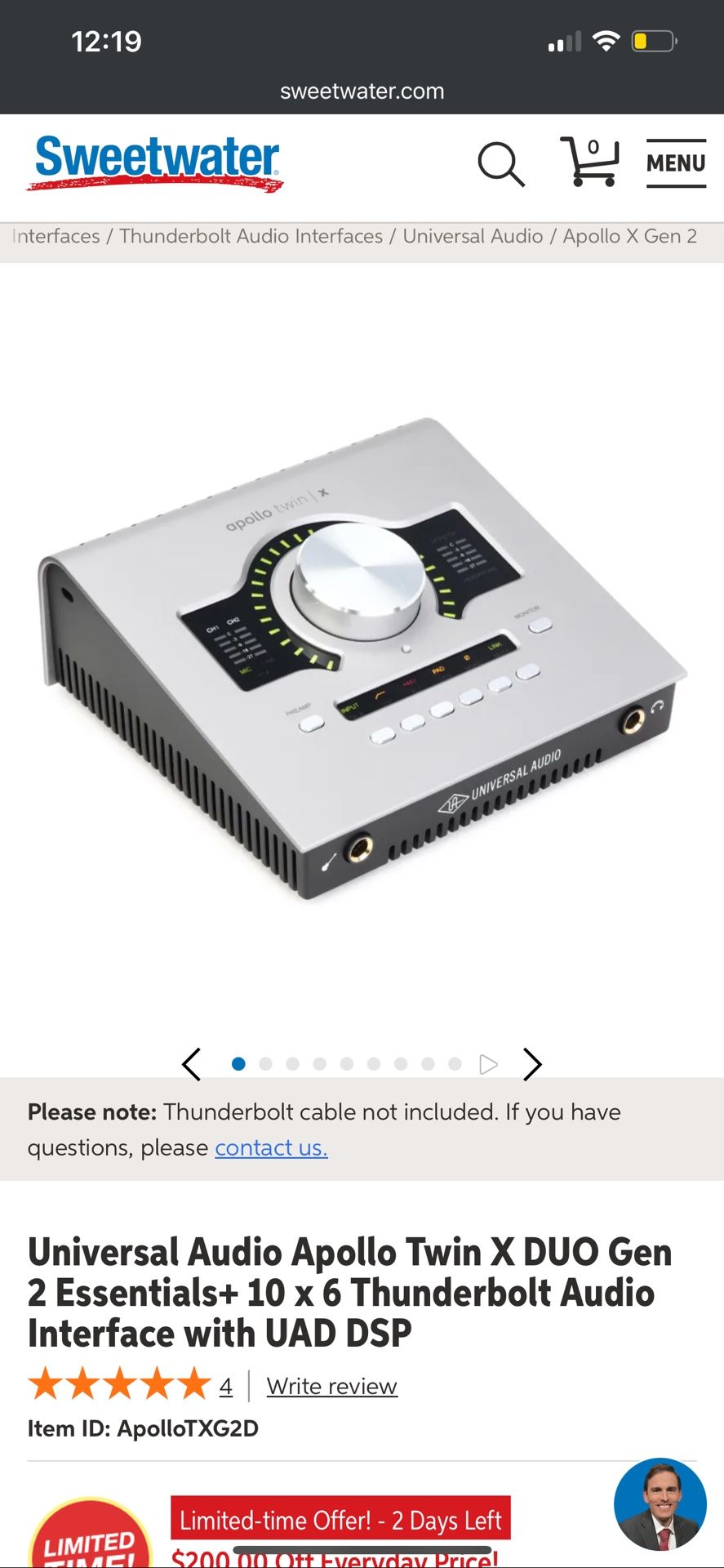 Apollo Twin C Audio Interface