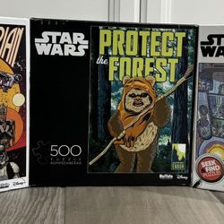 Lot of 3 Star Wars Puzzles 