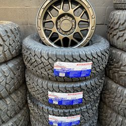 265/70/17 AT TIRES NEW AND NEW 17” RIMS 6X139.7