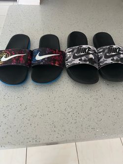 Nike Slide Sandals – 2 Pairs size 9 and 8.5. $20 for 2 pairs .