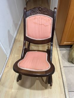 Victorian Flower Top Rocking Chair