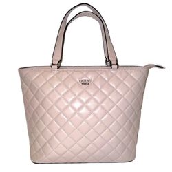 New Light Pink GUESS Tote Purse Satchel Hand Bag NWT Quilted