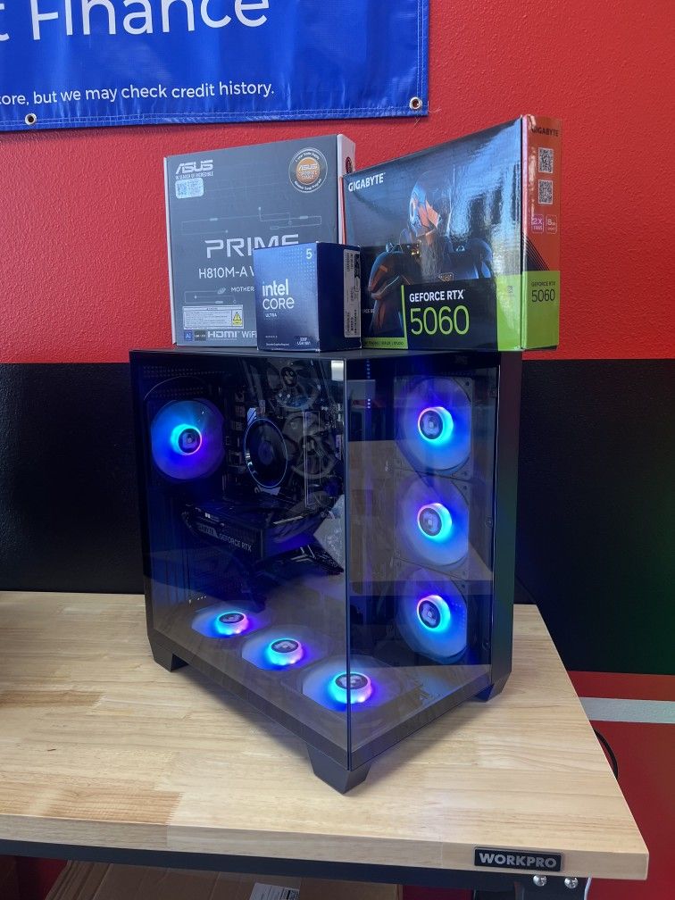 Custom RTX 5060 Gaming PC. Only $50 Down With No Credit Financing!