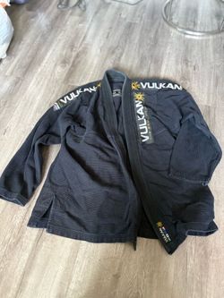 Men's Vulkan The Real Jiu Jitsu Black Top Pro A0 Fight Wear 100% Cotton Jacket