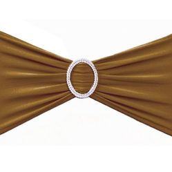 SINSSOWL Pack Of 50 Spandex Light Brown Chair Sashes For Wedding Coffee Chair Bows Sashes Fitting Birthday Party Ceremony Bridal Baby Shower Decor (Br