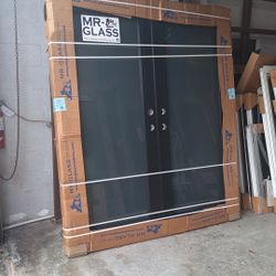 Puerta De Impacto Negra Para Frente De Casa 