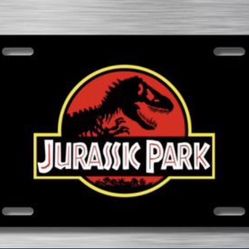 Jurassic Park Dinosaurs Dino T-rex  License Plate Front Auto Tag Plate