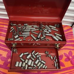 Tool Box With Craftsman Sockes 