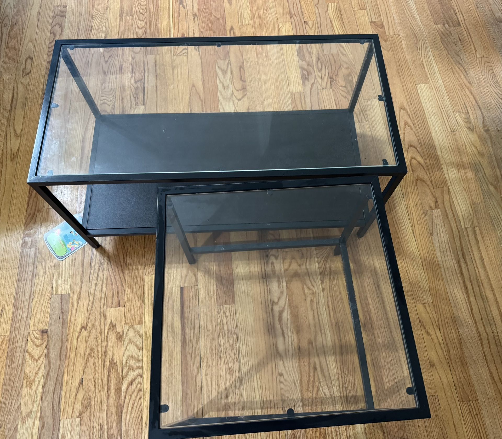 Glass Coffee Table and End Table
