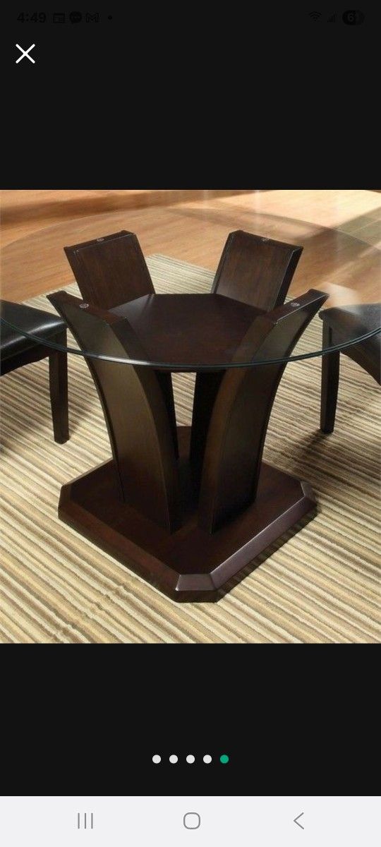 Glass Round Dining Table