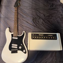 Guitar - Fender Stratocaster Special  + Spark Mini Pearl Amp