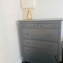 IKEA Dresser Dark Gray Hemnes 6 Drawer Chest 