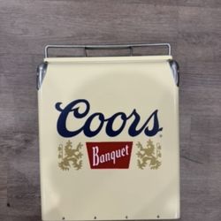 Coors Banquet Retro Ice Chest Cooler - Portable Ice Bucket 