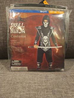 HALLOWEEN COSTUME - Skull Ninja - Kids Size Med 8-10