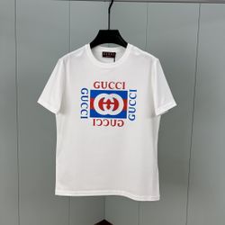 Gucci Interlocking CG Print Cotton T Shirt White