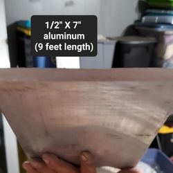 1/2" X 7" X 9 foot length aluminum flat bar