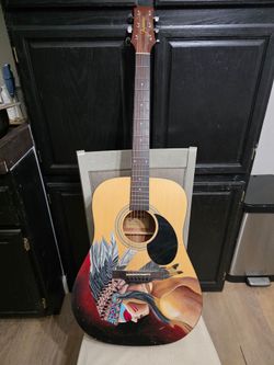 Acoustic Guitar Hand Painted