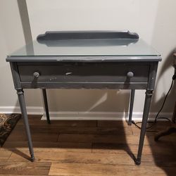 Metal Desk With Glass Top 