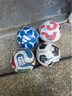 Adidas Nike Soccer Training Lot Of 4 Used Soccer Balls (All Size 4)