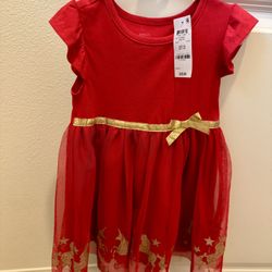 Red Unicorn Glitter Dress