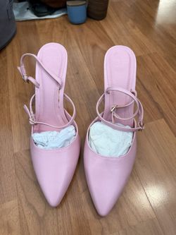 Just Fab Pink Short Heeled Shoe