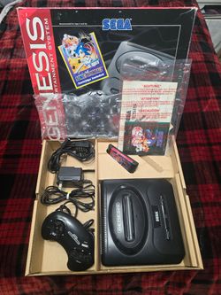 CIB & TESTED Sega Genesis Model 2 Sonic Spinball Bundle