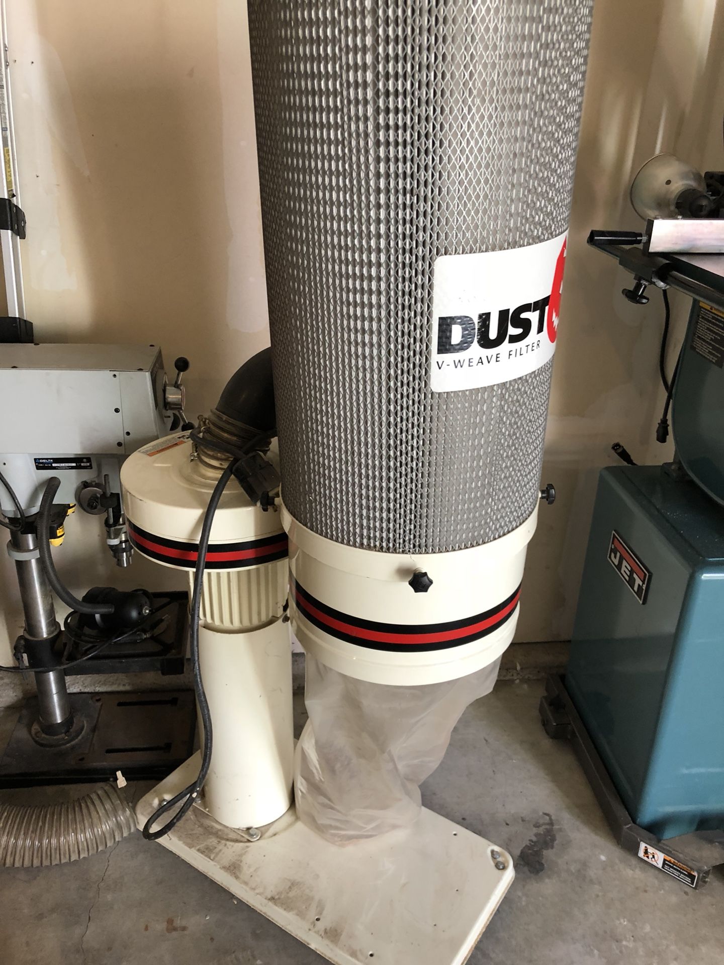 JET DC-650C Dust Collector with Dust Dog V-weave Filter Kit