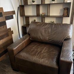 Pottery Barn, Oversized, Leather Armchair