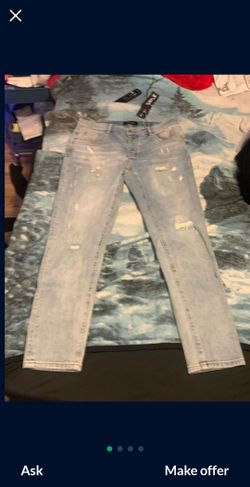 Purple Jeans Size 34 Black Tag Used