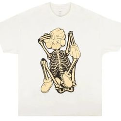 KAWS Skeleton New Fiction Bone White T-Shirt (NEW IN BAG)  Size L/Large