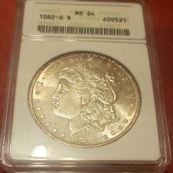 1882 Morgan Dollar MS-64 ANACS