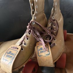 Vintage Riedell Roller Skates Size 8 w/ Sure-Grip Trucks – Leather Boots