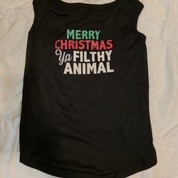 Dog Shirt, Merry Christmas Ya Filthy Animal 