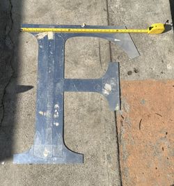 Letter F Perfect Shape Aluminum 33” H x 29” L Letra efe F