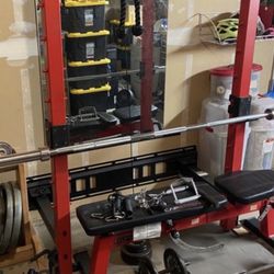 Wall Mount Rack With Weight Set 