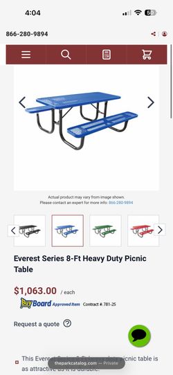 8ft commercial table