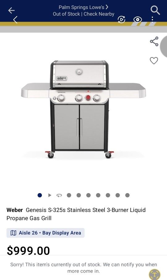 Weber Genesis S-325s Barbecue